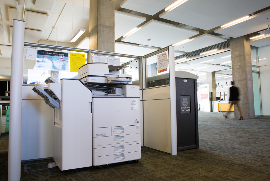 The new printers will be located throughout campus, including in the Taylor Family Digital Library.