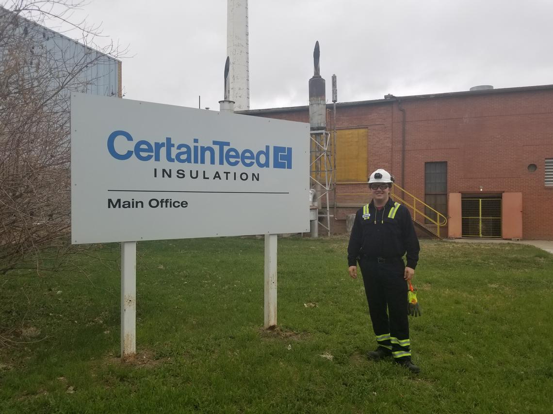 Keagan Graham's internship is at CertainTeed in Redcliff, Alta.