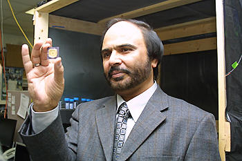 Naweed Syed's lab cultivated brain cells on a microchip.