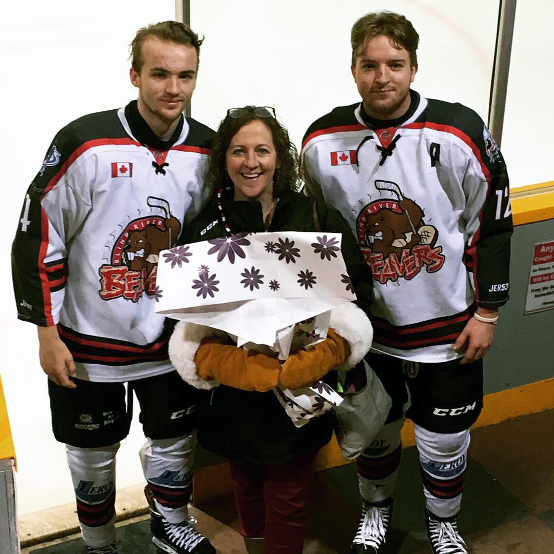 Engel’s sons celebrated her birthday with flowers during a Junior A game in Ontario. Engel gave back to the hockey community by billeting two hockey players in Medicine Hat. 