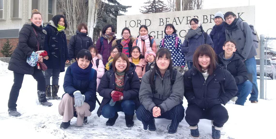 Lisa Fedorak with our TAB (Teaching Across Borders) students from China and Japan