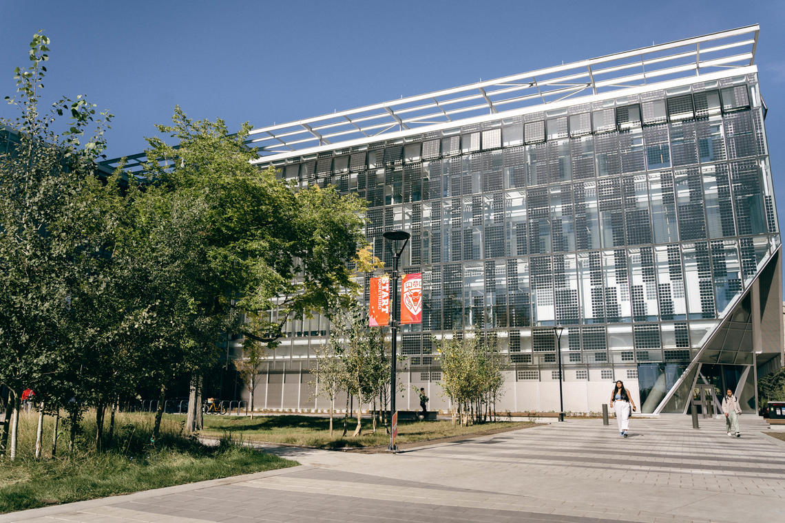 Hunter Student Commons' green design supports UCalgary's goal of becoming a carbon-neutral campus by 2050. 