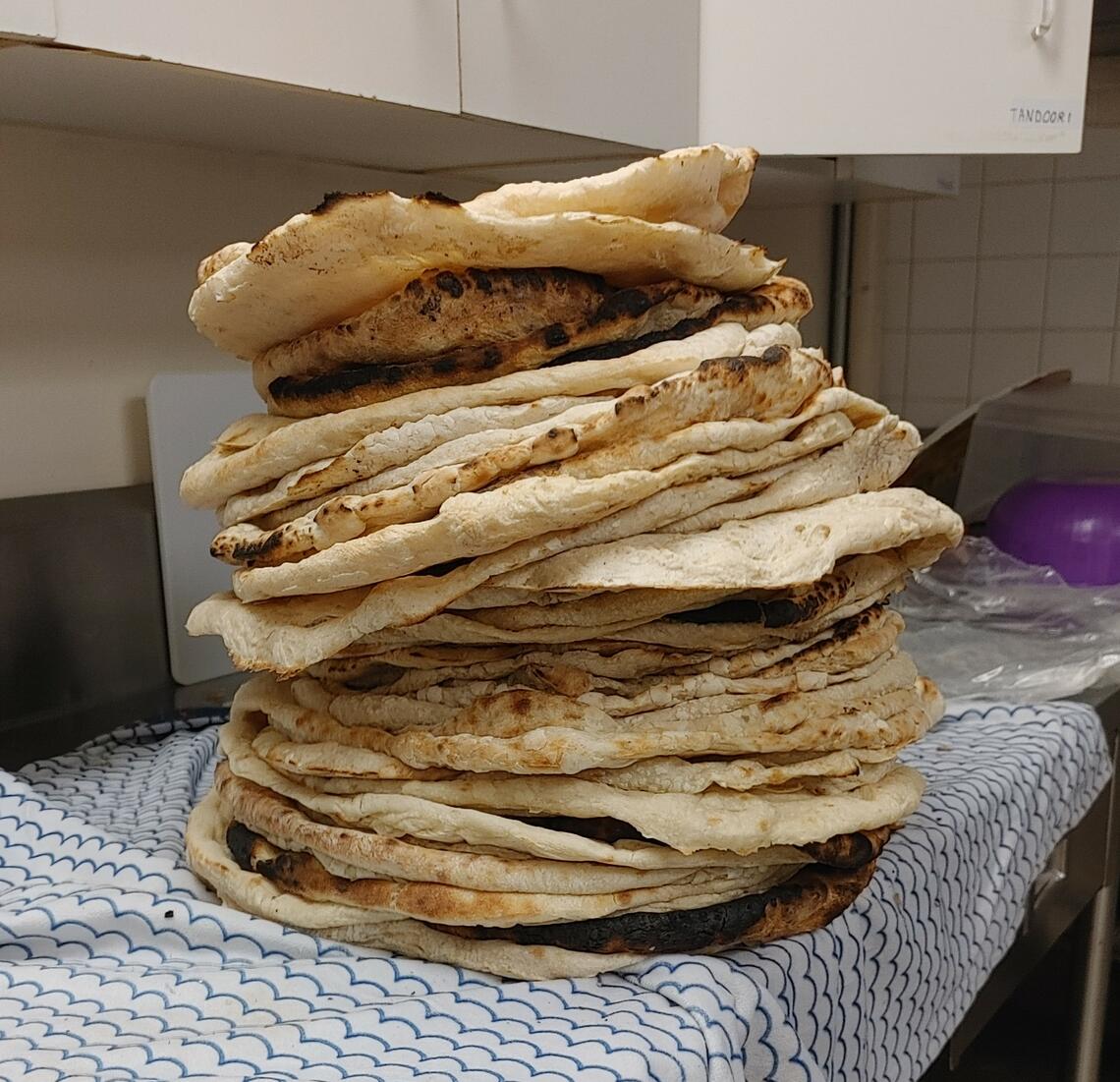 Baked bread made by the Yazidi women.