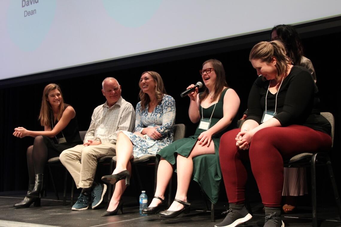 5 collaborators on Sitter's research sit on a panel for the "My Life. My Story" Youth Digital Storytelling Gala Event in November 2022.