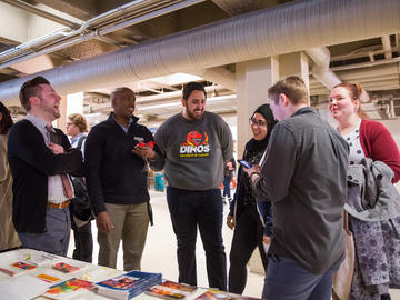 University of Calgary students, faculty, and staff participate in the wellness fair at the third anniversary of the launch of the Campus Mental Health Strategy.