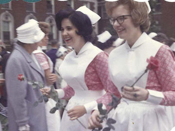 Diana Mansell at 1963 graduation from Ottawa Civic Hospital where there was a classmate graduation parade.