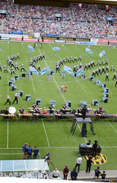 The Stampede Showband performs at the World Music Contest in Kerkrade, the Netherlands in 2017.
