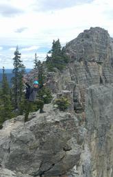 Kenryo Mizutani hikes the Yamnuska trail in Alberta