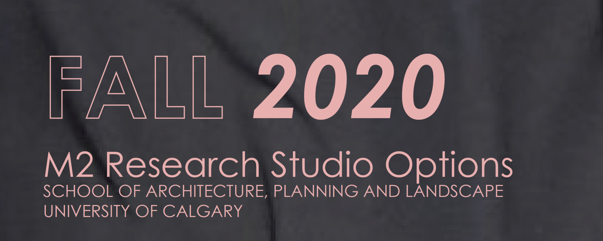 Fall 2020 M2 Research Studio Options