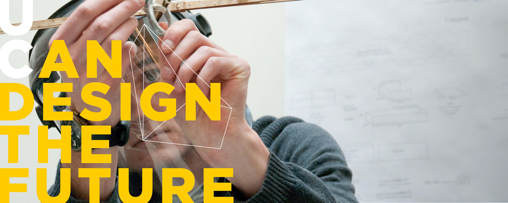 U Can Design The Future Banner with student in the background