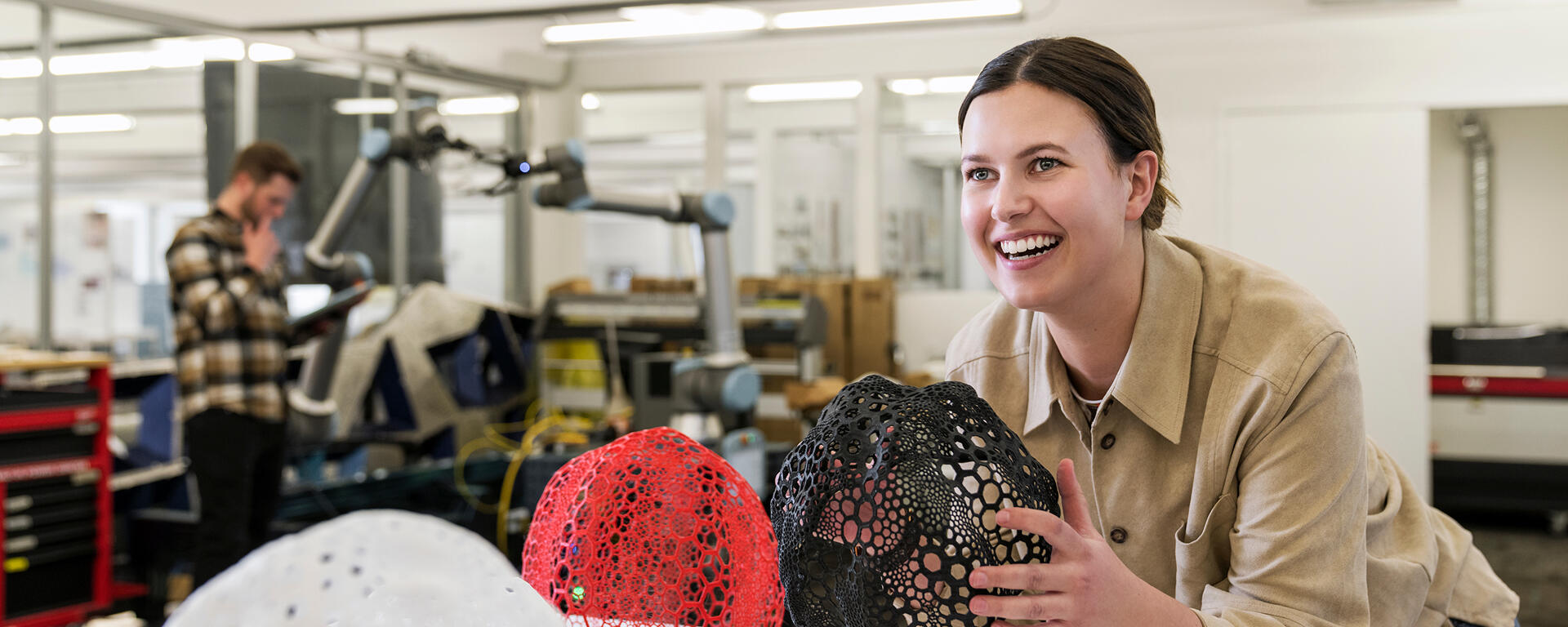 Students in SAPL digital fabrication lab.