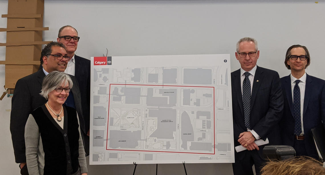 From left: John Brown, Mayor Nenshi, Druh Farrell, Ed McCauley and Thom Mahler