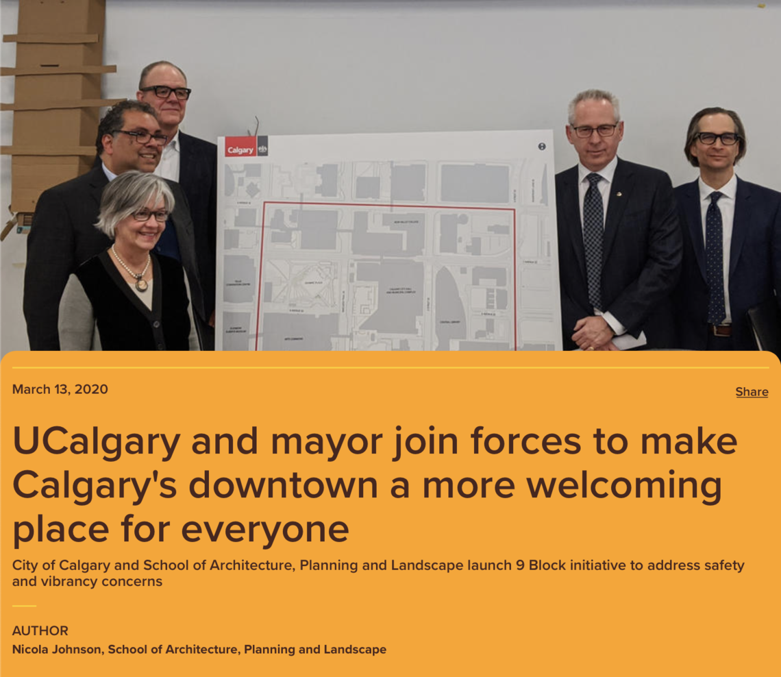 UToday UCalgary and mayor join forces to make Calgary's downtown a more welcome place for everyone Mar13 2020