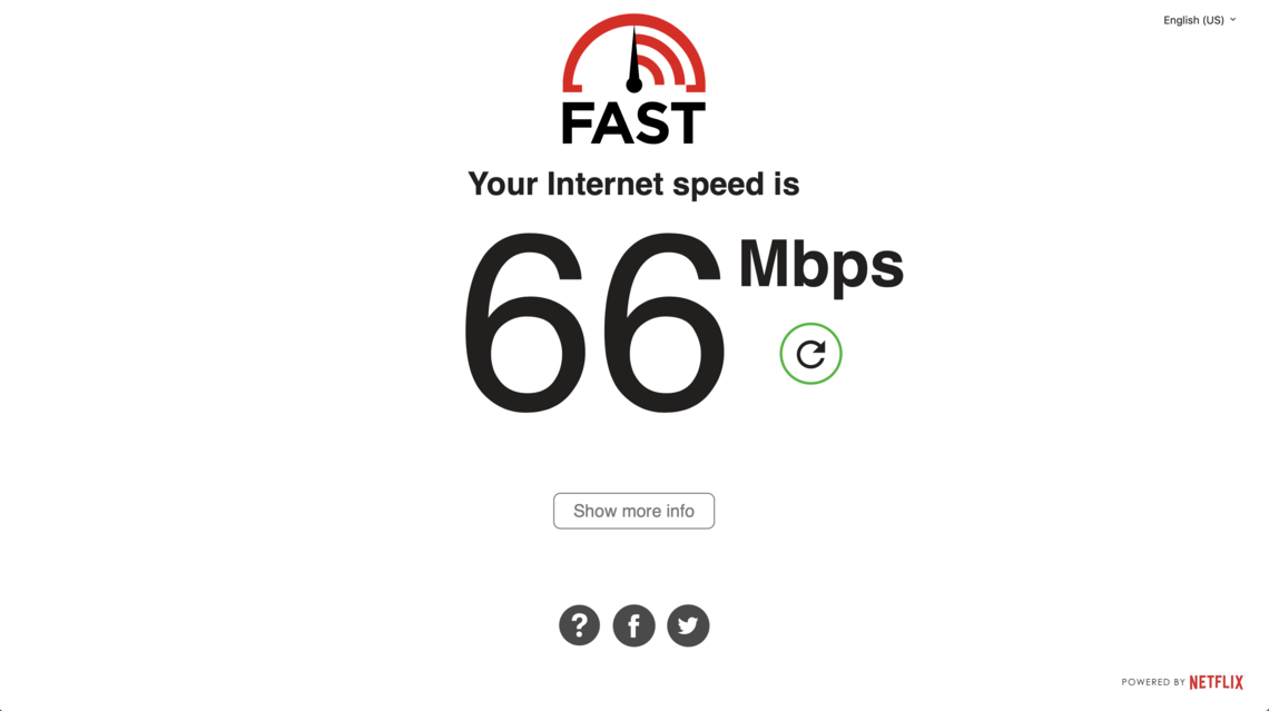 Test your internet speed at fast.com