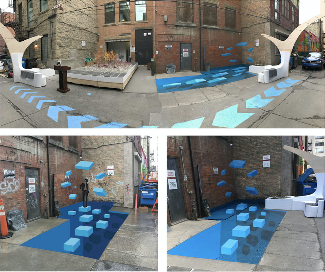 Finished Green Alley Project Corner Activation Mural