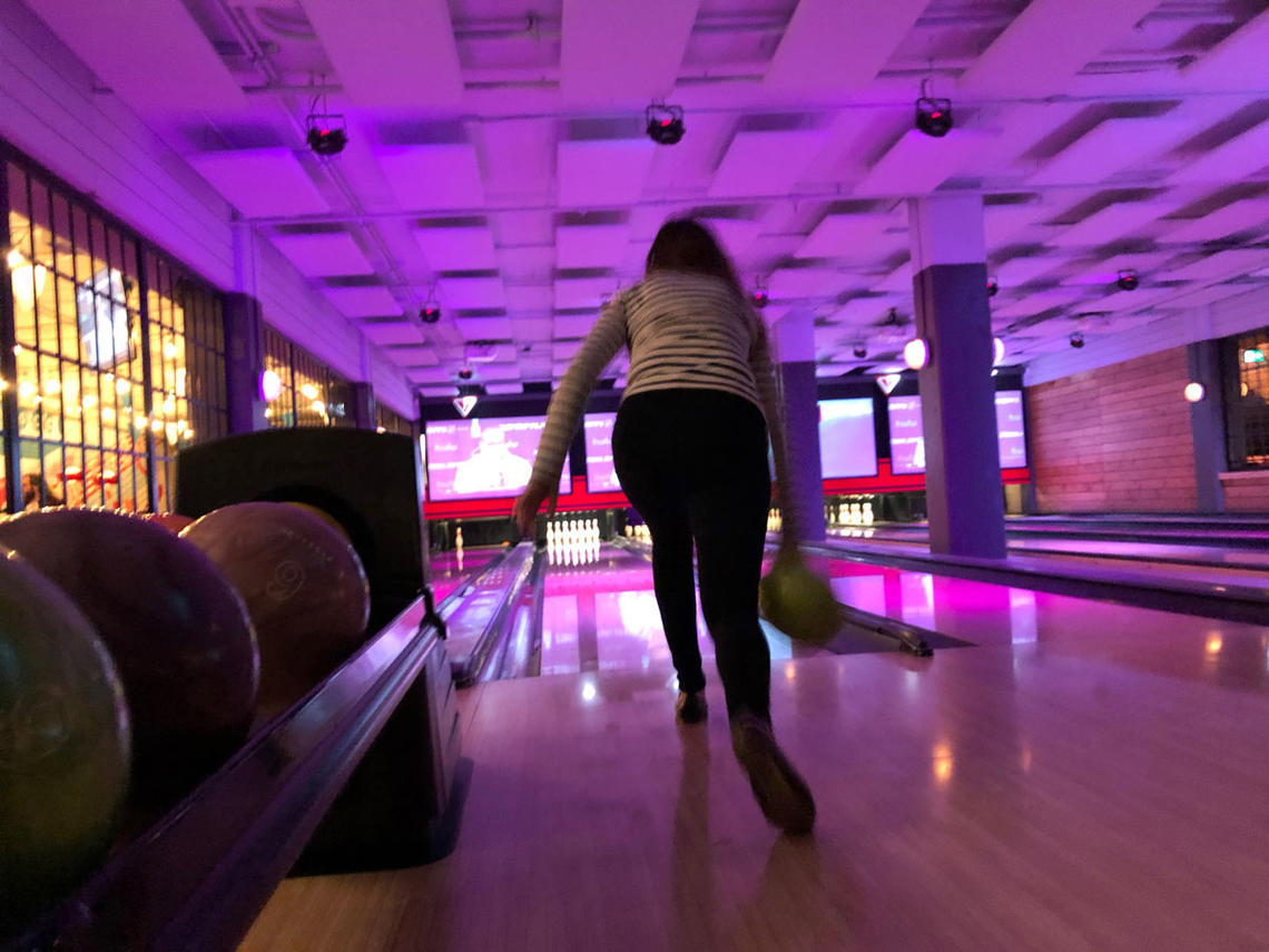 Woman bowling