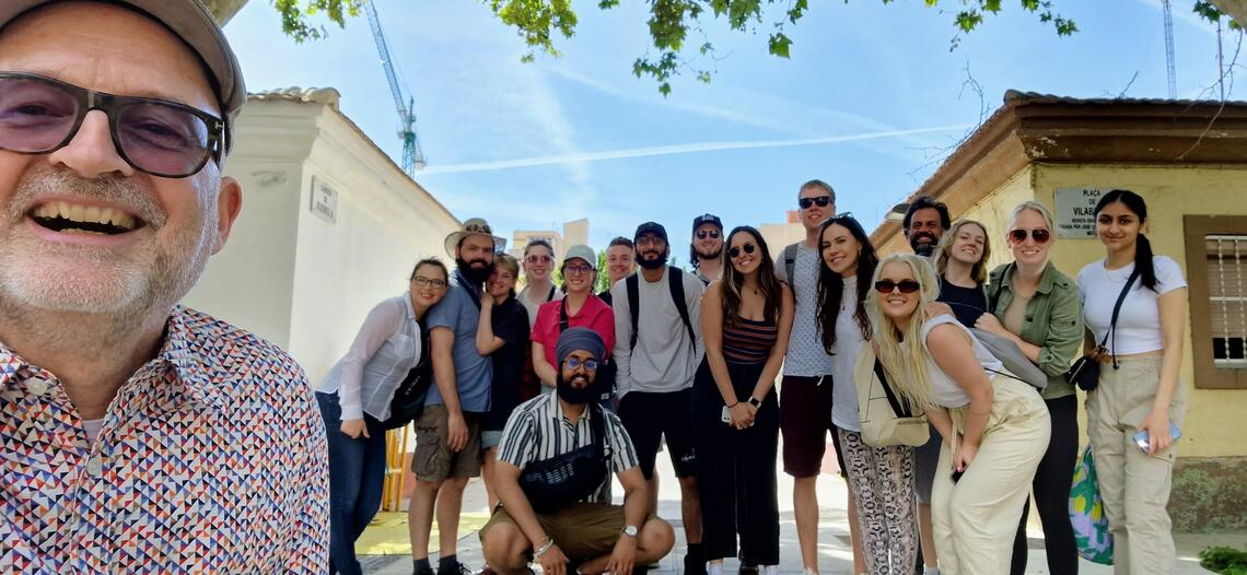 Professor Rafael Gomez-Moriana and SAPL Master of Architecture Students in Barcelona