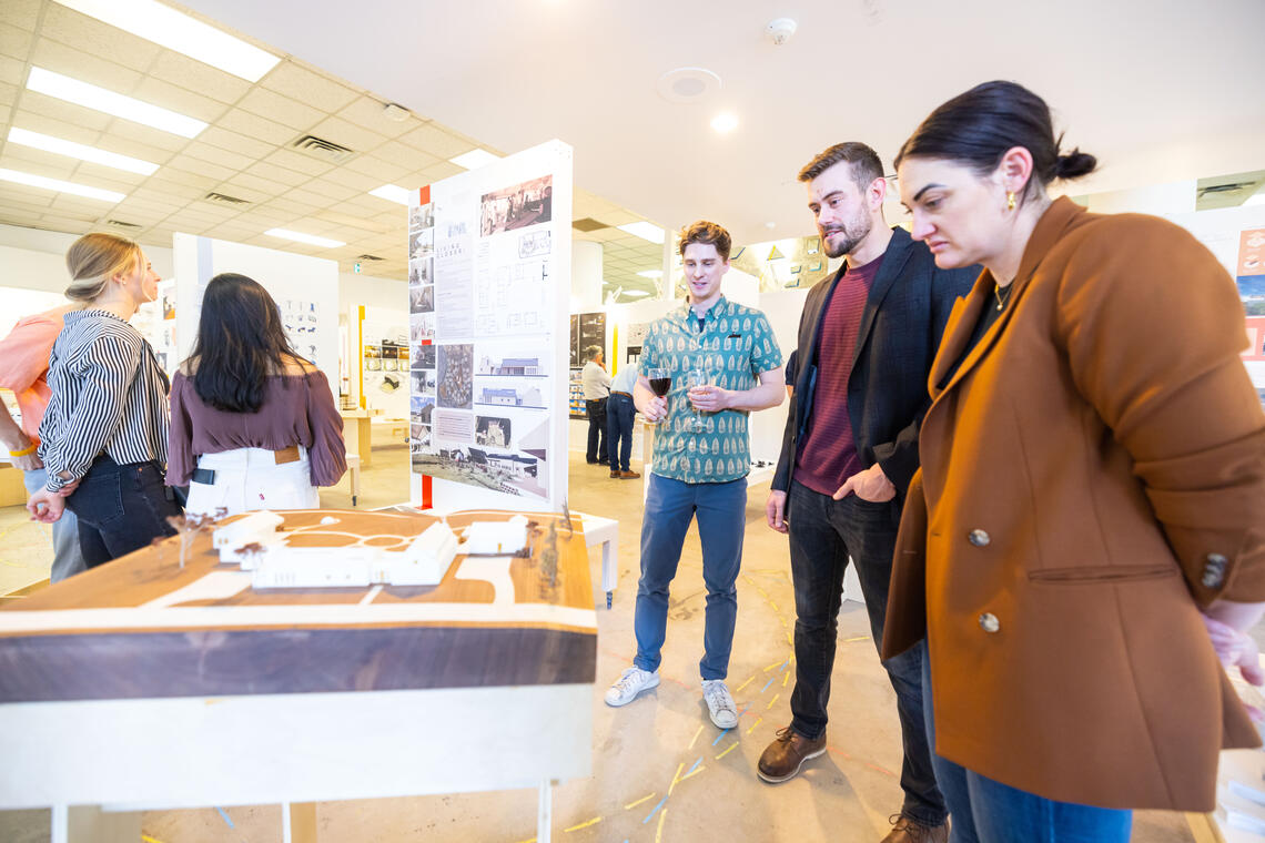 Student showcases his architectural model