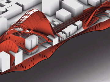 SAPL architecture students led by Dustin Couzens from MODA architecture firm worked with the High Level Line Society to imagine design possibilities for a proposed 4.3 km active transportation corridor in Edmonton. 