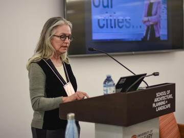 Druh Farrell gives keynote address