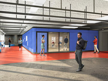 Interior rendering of new SAPL building.