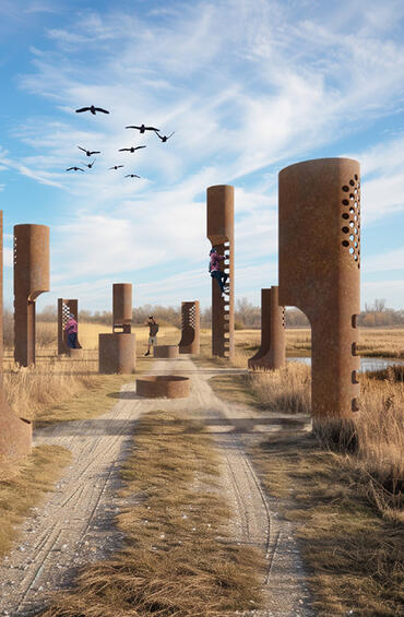 Crude Corridors (Pipelines to Trails), Trail Pavilions, Doug Carroll, Master of Architecture